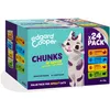Image de Edgard & Cooper pâtée Chat Morceaux Multipack (Poulet/Saumon/Dinde/Agneau, 24 x 85g), pour Chats stérilisés ou Actifs, ingrédients naturels