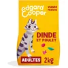 Image de Edgard Cooper Croquettes pour Chat Stérilisé, Adulte, Dinde & Poulet 2kg, Sans céréales, Viande fraîche, Nourriture naturelle, Croquette Riche en protéines, Sans sucres ajoutés