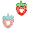 Image de Anneau de dentition à refrigérer Fraise 2 pcs Rose/Rouge