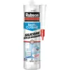Image de Henkel Rubson, Mastic Bain & Cuisine Silicone Évite Les Moisissures Blanc (cartouche de 280 ml)   Mastic sanitaire à base de silicone   Mastic étanche renforcé en antifongique