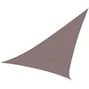 Image de Perel Voile d’ombrage Triangulaire 5 x 5 x 5 m pour Jardin et terrasse, Polyester Respirant et déperlant 160 g/m², Protection UV 90%, Anneaux INOX, Taupe