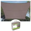 Image de Perel Voile d’ombrage 3.6 x 3.6 m, Carree pour Jardin et terrasse, Polyester deperlant 160 g/m2, Protection UV 90%, Toile Respirante avec Anneaux en Acier Inoxydable, Taupe