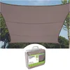 Image de Perel Voile d’ombrage carrée 5 x 5 m, Toile Solaire en Polyester Respirant et déperlant pour Jardin et terrasse, Protection UV 90%, Anneaux en Acier Inoxydable, Taupe