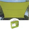 Image de Perel Voile d’ombrage 5 x 5 m, Carree pour Jardin et terrasse, Polyester deperlant 160 g/m2, Protection UV 90%, Toile Respirante avec Anneaux en Acier Inoxydable, Vert Citron