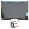 Image de Perel Voile d'ombrage, Toile ombrage, Toile extérieure terrasse, perméable, Respirant, Protection Contre UV, 4 Anneaux en O en Acier Inoxydable, 5 x 5 m, 180 g/m², PEHD, carré, Gris foncé