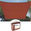 Image de Perel Voile d’ombrage rectangulaire 4 × 3 m pour Jardin et terrasse, Polyester Respirant et déperlant 160 g/m², Protection UV 90%, Anneaux INOX, Terracotta