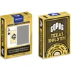 Image de COPAG - Jeu de 55 Cartes Poker 100% Plastique - Texas Hold'em - Jumbo Face - 2 Index - Plastique (résistant) et qualité professionnel - Coloris noir, Or