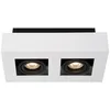 Image de LUCIDE XIRAX - Spot plafond - LED Dim to warm - GU10-2x5W 2200K/3000K - Blanc