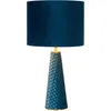 Image de LUCIDE EXTRAVAGANZA VELVET - Lampe de table - Ø 25 cm - 1xE27 - Turquoise
