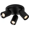 Image de LUCIDE PUNCH - Spot plafond - Ø 21 cm - 3xGU10 - Noir