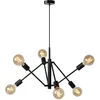 Image de LUCIDE LESTER - Suspension - 6xE27 - Noir
