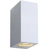 Image de Lucide ZORA-LED - Spot Mural Extérieur - LED Dim. - GU10 - 2x5W 3000K - IP44 - Blanc