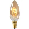 Image de LUCIDE C35 - Ampoule filament - Ø 3,5 cm - LED Dim. - E14-1x3W 2200K - Ambre