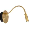 Image de LUCIDE JOLIJN Lampe de lit/applique murale rechargeable, avec batterie, Ø 11 cm, LED, 1 x 2 W, 3000 K, magnétique, or mat/laiton