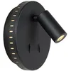Image de LUCIDE BENTJER - Lampe de chevet/Applique mural - Ø 14 cm - LED - 3000K - Noir