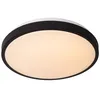 Image de LUCIDE DASHER - Plafonnier Salle de bains - Ø 34,8 cm - LED - 1x18W 2700K - IP44- Détecteur De Mouvement & Jour/Nuit - Noir