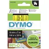 Image de DYMO 43618 Ruban détiquetage polyester Couleur de ruban: jaune Couleur de police: noir 6 mm 7 m