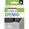 Image de DYMO D1 étiquettes autocollantes authentiques | rouleau de 12 mm x 7 m | impression en rouge sur fond blanc | pour étiqueteuses LabelManager
