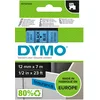 Image de DYMO D1 Étiquette Standard, Noir sur Fond Bleu, 12 mm x 7 m