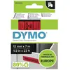 Image de DYMO 45017 Ruban détiquetage polyester Couleur de ruban: rouge Couleur de police: noir 12 mm 7 m