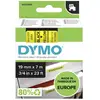 Image de DYMO 45808 Ruban détiquetage polyester Couleur de ruban: jaune Couleur de police: noir 19 mm 7 m