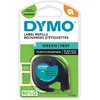 Image de DYMO LetraTag Étiquettes en plastique Authentique | 12 mm x 4 m | impression en noir sur fond vert | Étiquettes autocollantes pour étiqueteuse DYMO LetraTag (Lot de 2)