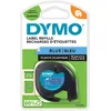 Image de DYMO LetraTag Étiquettes en plastique Authentique | 12 mm x 4 m | impression en noir sur fond bleu | Étiquettes autocollantes pour étiqueteuse DYMO LetraTag (Lot de 2)