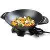 Image de DOMO DO8708W Wok électrique - Couvercle en verre inclus - 5 L - 2200 W - Noir