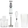 Image de DOMO DO1089M Mixeur plongeant 600 W avec verre doseur, mixeur plongeant pour soupes, fouet , avec embout hâchoir blanc