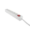 Image de CHACON Bloc 6 x 16 A avec Interrupteur - 1 m - Blanc (FR)