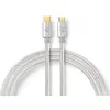 Image de NEDIS - Câble USB - USB 2.0 - Type C   mâle/micro-B mâle - 480 Mbps - 10 W - plaqué or - 3 m - rond - tressé/nylon - aluminium