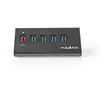 Image de Nedis UHUBUP3510BK hub & concentrateur USB 3.2 Gen 1 (3.1 Gen 1) Micro-B 5000 Mbit/s Noir