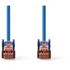 Image de NEDIS Câble réseau catégorie 6 - Fiche RJ45 - Connecteur RJ45 - S/FTP - 10 m - Rond - LSZH - Bleu - Étiquette