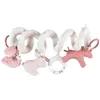 Image de NOUKIE’S - Spirale d’Activité pour Bébé - Rose - Lina & Joy - Doux avec Animaux en Peluche - À accrocher sur Poussette, Siège-Auto ou Lit - Développe Les Sens - Cadeau Naissance