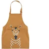 Image de Tablier enfant ocre motif zèbre - Noukie's