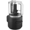 Image de Kitchenaid Hachoir sans fil - Go Cordless - Mini robot culinaire portable pour hacher ou purer des fruits, légumes et herbs - 2 Vitesses et pulse - Lame et fouet - 1,18 L - Noir - Avec batterie