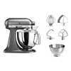 Image de Robot pâtissier Artisan tête inclinable 4,8 L 300 W gris étain 5KSM175PSEMS + accessoires Kitchenaid