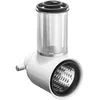 Image de KitchenAid Tranchoir/Râpe à Cylindres pour Préparations Fraîches 5Ksmvsa pour Robot Pâtissier, Blanc + 5KSMEMVSC Set de Cylindres à Râper pour Tranchoir/Préparations Fraîches, Argent