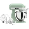 Image de KitchenAid Classic Robot Pâtissier 4.3L à Tête Inclinable, 10 Vitesses Démarrage Doux, Batteur Plat, Crochet & Fouet, Mélange Planétaire, 59 Points de Contact, Cardamome