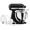 Image de KitchenAid Classic Robot Pâtissier 4.3L à Tête Inclinable, 10 Vitesses Démarrage Doux, Batteur Plat, Crochet & Fouet, Mélange Planétaire, 59 Points de Contact, Noir Mat