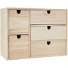 Image de Artemio 14002158 Meuble Casier à Tiroirs, Bois, Beige, 35 x 15 x 26 cm 14002158