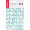 Image de Artemio Set de 30 Papillons et Fleurs à Paillettes, Autre, Blanc, 11,5 x 0,5 x 19 cm 11060399