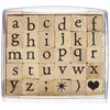 Image de Artemio ARTA60 Set de Tampons en Alphabet Minuscules Bois Multicolore 6 x 3 x 5 cm