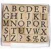 Image de Artemio ARTA61 Set de Tampons en Alphabet Majuscules Bois Multicolore 6 x 3 x 5 cm