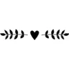 Image de Artemio Tampon Frise Coeur, Bois, 26 x 75 mm