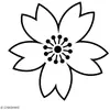 Image de Artemio Tamp Bois Japan Fleur Négatif 26X26