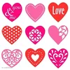 Image de Artemio Set de 45 Mini Silhouettes, Autre, Rose, 9 x 1 x 9 cm 13070084