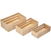 Image de Artemio Casier à décorer en Bois - 3 pcs, Bois, Beige, 5x16,5x8cm 6,5x19x10cm 7x21,5x12cm