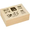 Image de Tampons Et Tampons de Marque Artemio Modèle Set Tamp Wood 114 X 84 X 40 mm Couleurs Naturelles