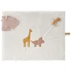 Image de Noukie's - Tapis de jeu Pospie - 75 x 95cm - Veloudoux - Écru/rose poudré